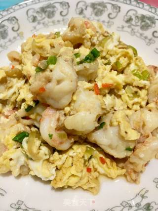 鸡蛋美食～～虾仁滑蛋的做法步骤：12