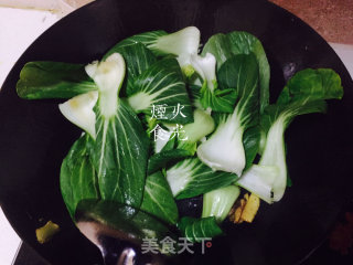 素炒上海青的做法步骤：3