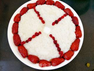“鸡蛋美食”蒸蒸日上八宝饭蒸蛋的做法步骤：6