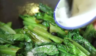潮音潮人：豆豉炒油麦菜的做法步骤：5