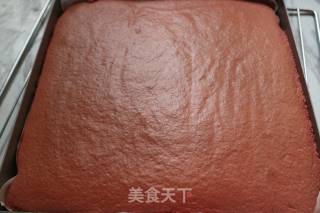 红丝绒肉松蛋糕卷的做法步骤：19