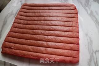 红丝绒肉松蛋糕卷的做法步骤：21