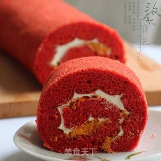 红丝绒肉松蛋糕卷的做法步骤：25