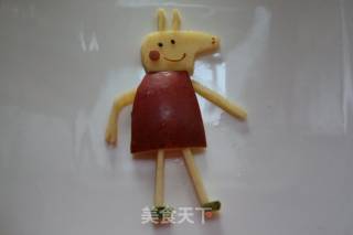 小猪佩琪水果拼盘的做法步骤：3