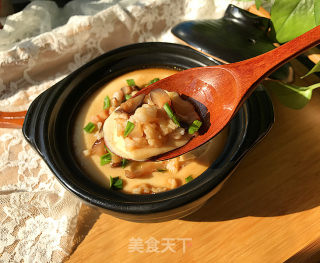 磷虾肉香菇蒸鸡蛋的做法步骤：12