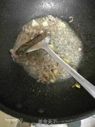青菜豆腐肉末的做法步骤：2