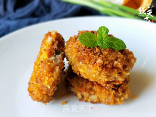 香煎鳗鱼藕饼的做法步骤：2