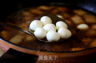 鹌鹑蛋红烧肉的做法步骤：13