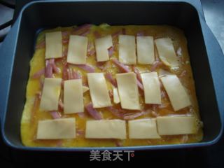 #鸡蛋美食#火腿芝士鸡蛋卷的做法步骤：6