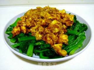 #鸡蛋美食#鸡蛋酱拌菠菜的做法步骤：10