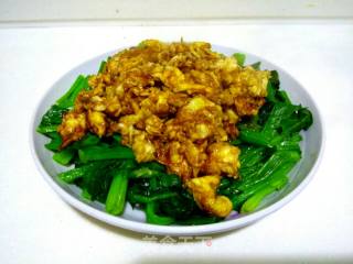 #鸡蛋美食#鸡蛋酱拌菠菜的做法步骤：11