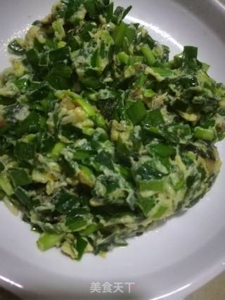 鸡蛋炒韭菜的做法步骤：5