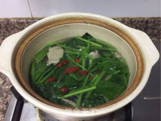 菠菜猪肝汤的做法步骤：8
