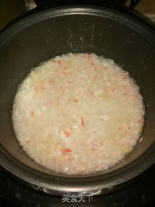 蟹肉粥的做法步骤：3