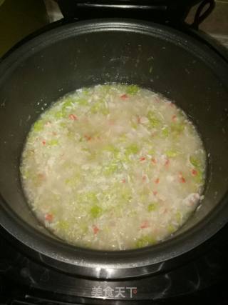 蟹肉粥的做法步骤：5