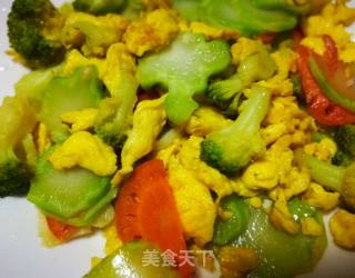 #鸡蛋美食#鸡蛋炒西兰花的做法步骤：11