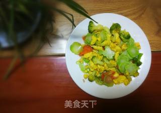 #鸡蛋美食#鸡蛋炒西兰花的做法步骤：13