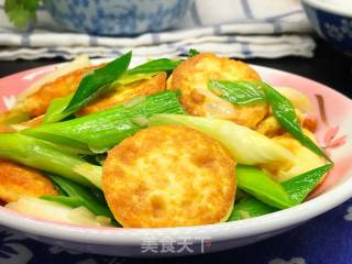 青蒜煎炒蛋豆腐的做法步骤：14