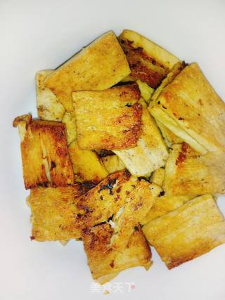 香煎冻豆腐的做法步骤：5