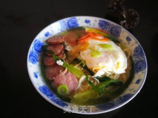#鸡蛋美食#荷包蛋热汤面的做法步骤：14