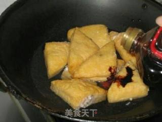 油三角塞肉的做法步骤：5