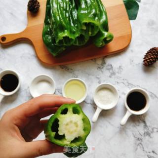 有荤有素手残也会做的下饭菜--青椒塞肉的做法步骤：6