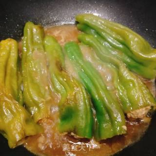有荤有素手残也会做的下饭菜--青椒塞肉的做法步骤：14