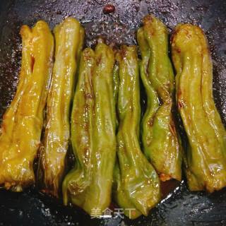 有荤有素手残也会做的下饭菜--青椒塞肉的做法步骤：16