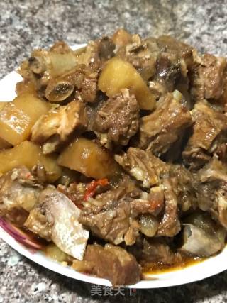 电饭煲土豆焖排骨的做法步骤：9