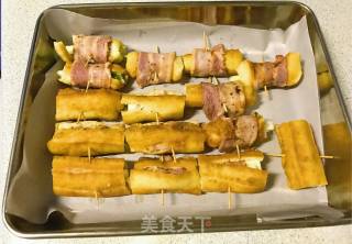 培根牙签油条的做法步骤：13