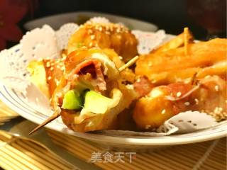培根牙签油条的做法步骤：19