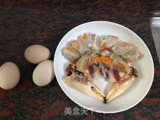 滑蛋蒸红蟹的做法步骤：1