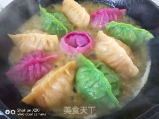 三色生煎饺的做法步骤：8