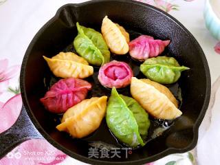 三色生煎饺的做法步骤：9