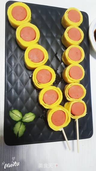 火腿蛋皮葫芦串的做法步骤：6
