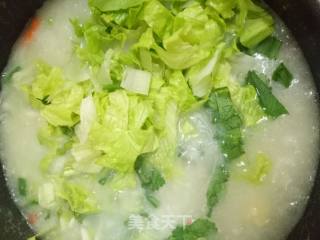 生菜鸡肉粥的做法步骤：4