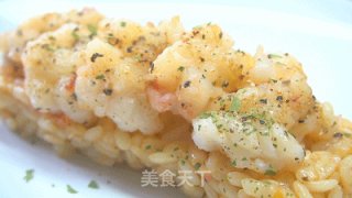 龙虾奶油蟹味菇烩饭的做法步骤：4