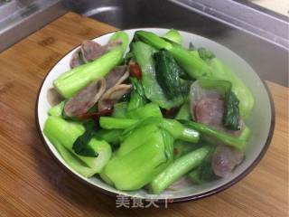 腊肠菜苔的做法步骤：5