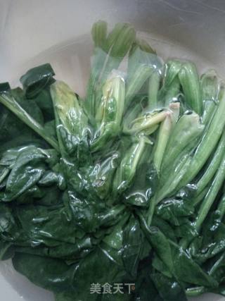 清炒菠菜的做法步骤：2