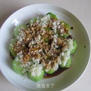 蒜蓉蒸丝瓜的做法步骤：5