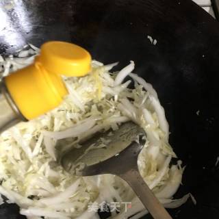 青椒白菜丝的做法步骤：7