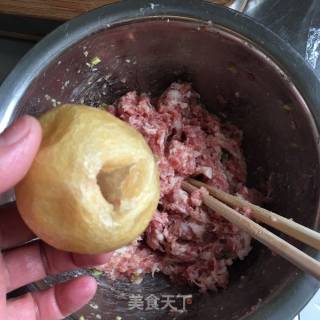 清蒸油面筋塞肉的做法步骤：6