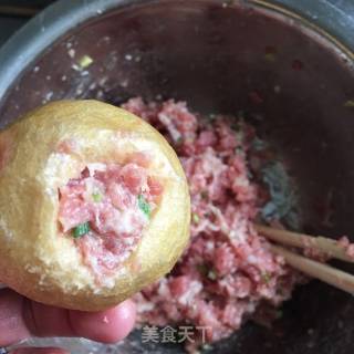 清蒸油面筋塞肉的做法步骤：7