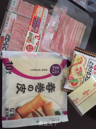 培根芝士春卷的做法步骤：1