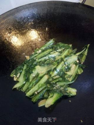 蒜泥炒甜麦菜的做法步骤：5