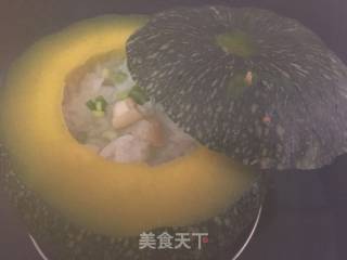 吃粥很单调，来个翻盖南瓜盅的做法步骤：2