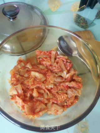 泡菜炖豆腐（汤）的做法步骤：3