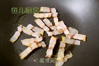 冬笋炒腊肉──“鱼儿厨房”私房菜的做法步骤：6