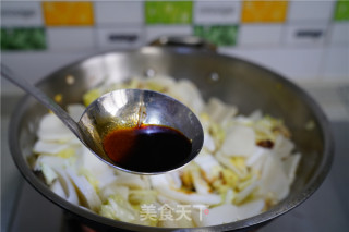 草菇腊味炒年糕的做法步骤：8