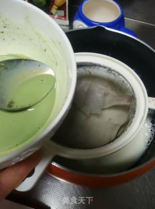 抹茶布丁的做法步骤：7